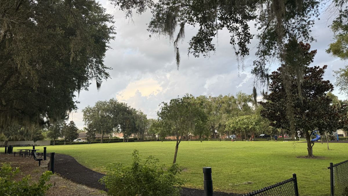 Open field at Kings Row Park in Maitland, Florida